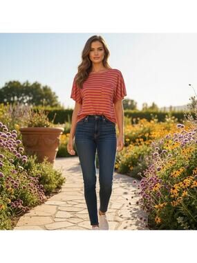 Kirra Striped Top Short Sleeve